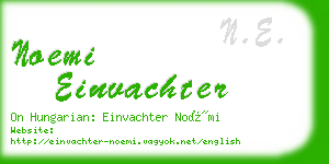 noemi einvachter business card